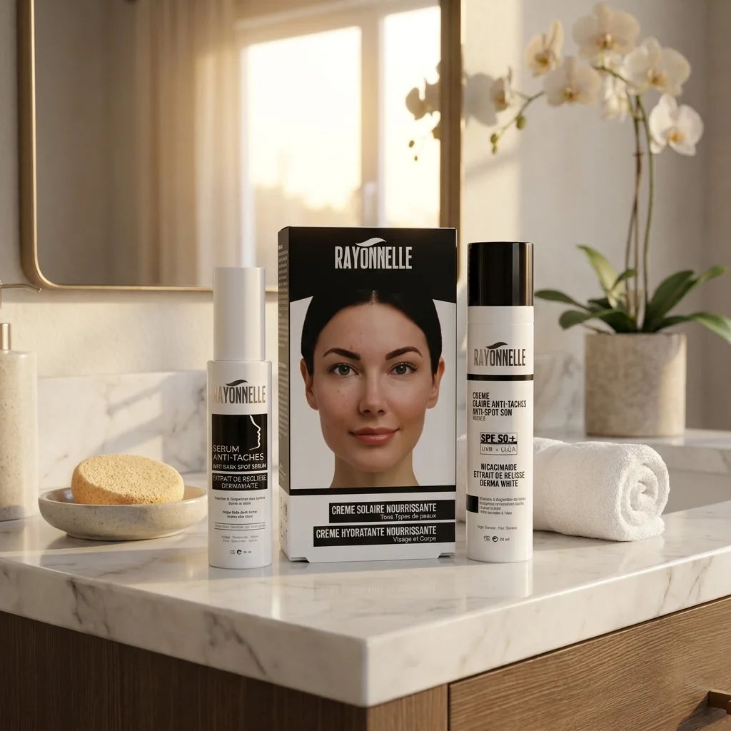 RAYONNELLE - PACK = CREME ANTI TACHE 50 ml + Gratuite Mousse nettoyante hydratante 150ml – Image 1