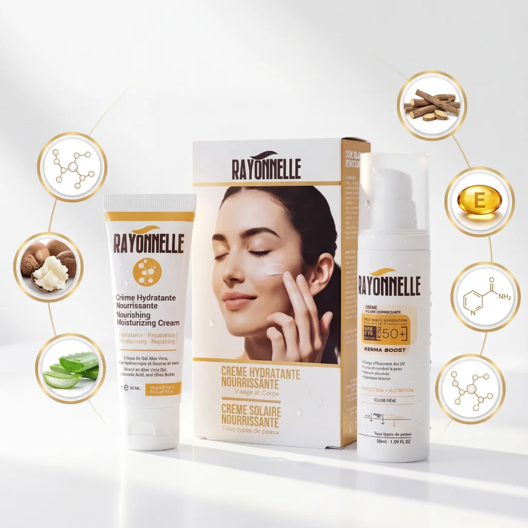 🌞💧 Rayonnelle Pack Nourrissant – Crème Solaire Nourrissante SPF50 + Crème Hydratante – Image 3